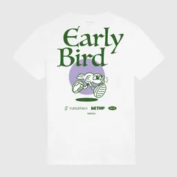 runamics runamics Early Bird T-Shirt, Biobaumwolle, unisex, weiß – Produktbild 1 von 1