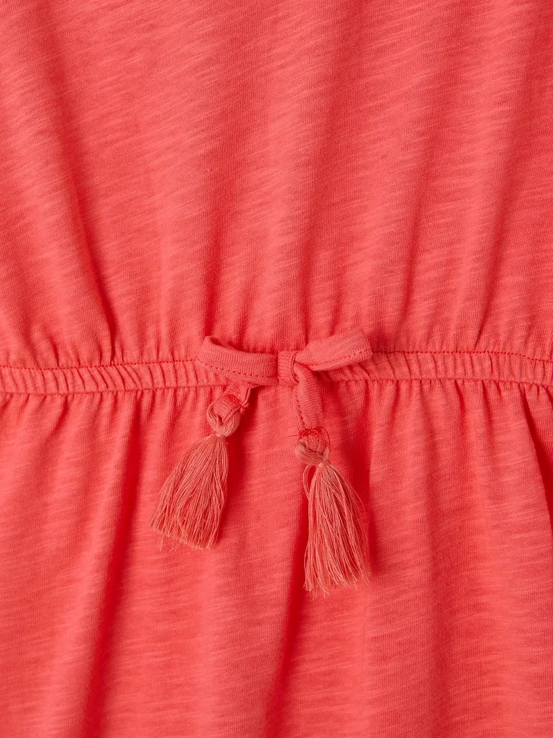 Vertbaudet Mädchen Kleid mit Lochstickerei, Koralle, – Produktbild 3 von 3