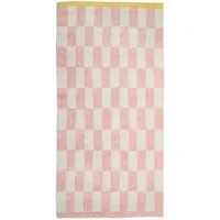 liv interior liv interior Hand-getüftete Badematte LUCKY, Rosa/weiss/gelb, – Produktbild 1 von 1