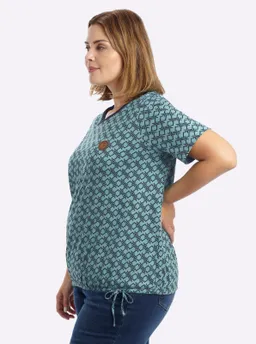 sheego Shirt ozean-tiefblau-bedruckt – Produktbild 1 von 1