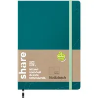 Share share Notizbuch DIN A5 punktkariert, petrol – Produktbild 3 von 3