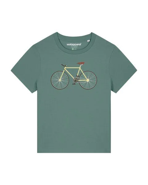 watapparel watapparel T-Shirt Frauen Yellow Bike, Green bay, – Produktbild 1 von 3