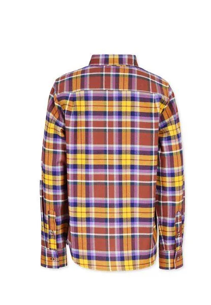 Band of Rascals Band of Rascals Flannel Check Shirt, Dark-purple-mustard, – Produktbild 3 von 4