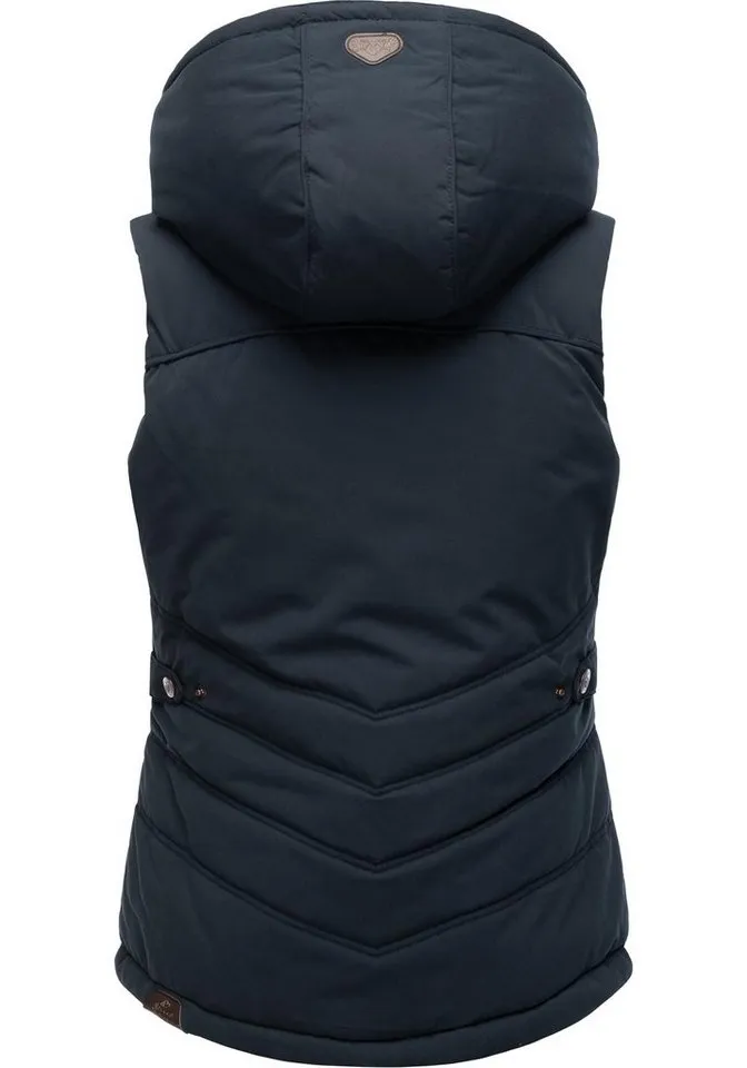 ragwear ragwear Steppweste Hesty Wasserdichte Outdoor-Weste mit abnehmbarer Kapuze, Blau, – Produktbild 3 von 5