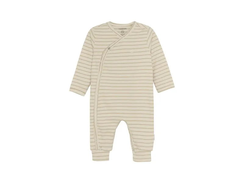 Noppies Strampler Nolan Stripe pattern off white Gr. 68, Natur, – Produktbild 1 von 1