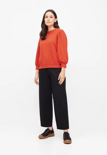 Givn Berlin Givn Berlin Sweater GBCLOUDY aus recycelter Baumwolle mit Puffärmeln, Dark orange, – Produktbild 1 von 4