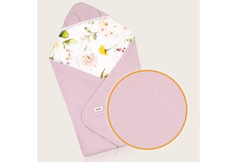 Lionelo Kinderdecke TRAVEL SWADDLE BLANKET, lionelo, Hypoallergene Materialien/Bambus und Baumwolle/TOG 2,5, Rosa, – Produktbild 3 von 5