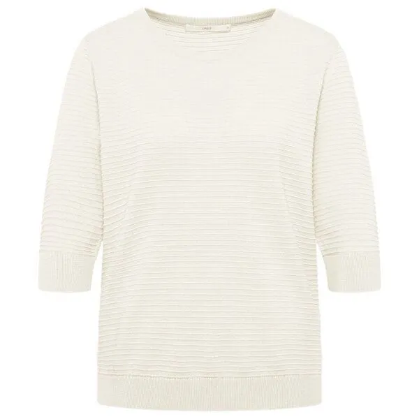 LANIUS LANIUS Strickpullover mit 3/4-Arm, Off white, – Produktbild 1 von 4