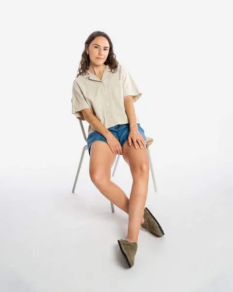 MATONA Matona Kurzärmelige Bluse | Seersucker Blouse | aus Bio-Baumwolle | GOTS-zertifiziert, Sand, – Produktbild 4 von 4