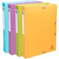 Exacompta 8 Exacompta Archivboxen "Pop'N Co", DIN A4, Gummizug, 3 Klappen, RB 40 mm, sortiert – Produktbild 1 von 1
