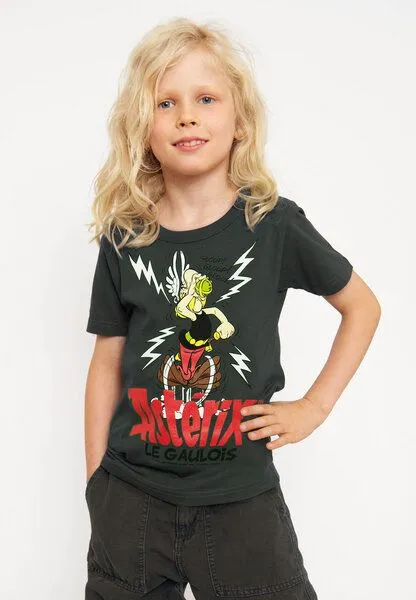LOGOSH!RT LOGOSH!RT - Asterix le Gaulois - Zaubertrank - Bio T-Shirt Print, Blau-grau, – Produktbild 3 von 6