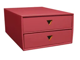 Schubboard A4 mit 2 Schüben rot – Produktbild 1 von 1