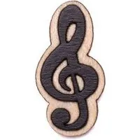 BeWooden BeWooden Holzbrosche Treble Clef – Handgefertigter Schmuck aus Holz – Produktbild 1 von 1