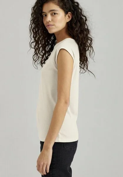THOKKTHOKK ThokkThokk TT01 Cap Sleeve T-Shirt Damen (GOTS, vegan, Bio-Baumwolle), Off white (weiß), – Produktbild 3 von 6