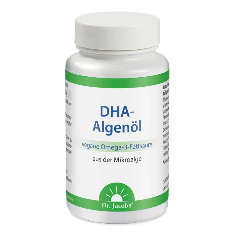 Dr. Jacob's Dr. Jacob's DHA-Algenöl Kapseln Omega-3-Fettsäuren vegan – Produktbild 1 von 1