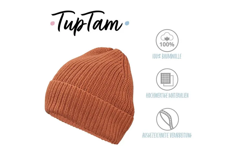 TupTam Strickmütze TupTam Kinder Winter Beanie- Strickmütze, Braun, – Produktbild 3 von 5