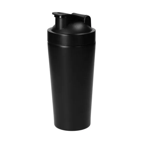 elasto elasto Protein Shaker 600 ml 'Core' aus Edelstahl doppelwandig isoliert, Schwarz, – Produktbild 1 von 4