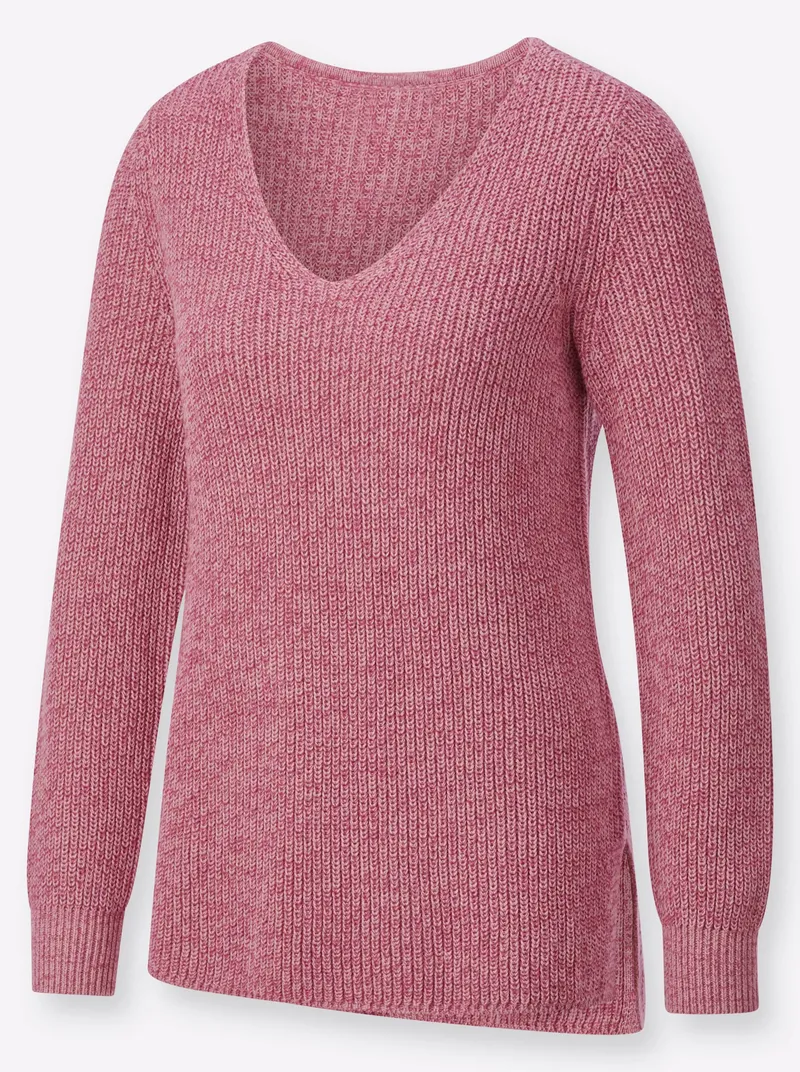 Witt Langarm-Pullover, Altrosa-meliert, – Produktbild 1 von 2