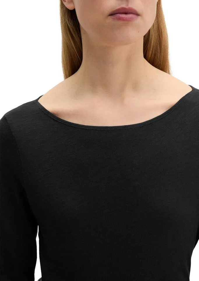Marc O'Polo Marc O'Polo Longsleeve regular aus Organic Cotton, Schwarz, – Produktbild 3 von 5