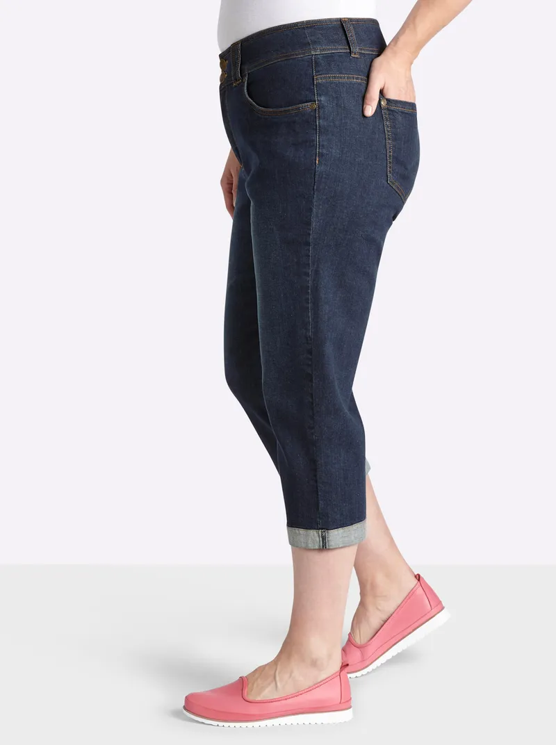 sheego 3/4-Jeans, Dark blue, – Produktbild 2 von 2