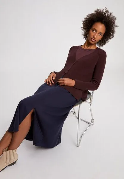 ARMEDANGELS ARMEDANGELS AARIENA - Damen Cardigan aus Bio-Baumwolle, Aubergine, – Produktbild 4 von 4