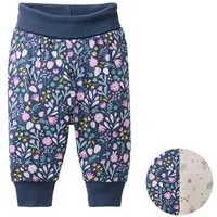 People Wear Organic People Wear Organic Wendehose in dunkelblau bedruckt, "Herbstblüten", Bio-Baumwolle – Produktbild 1 von 1