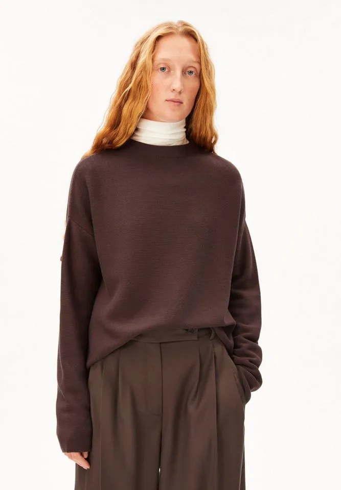 ARMEDANGELS ARMEDANGELS Strickpullover MERINAA LINKS LINKS Loose Fit, Braun, – Produktbild 1 von 5