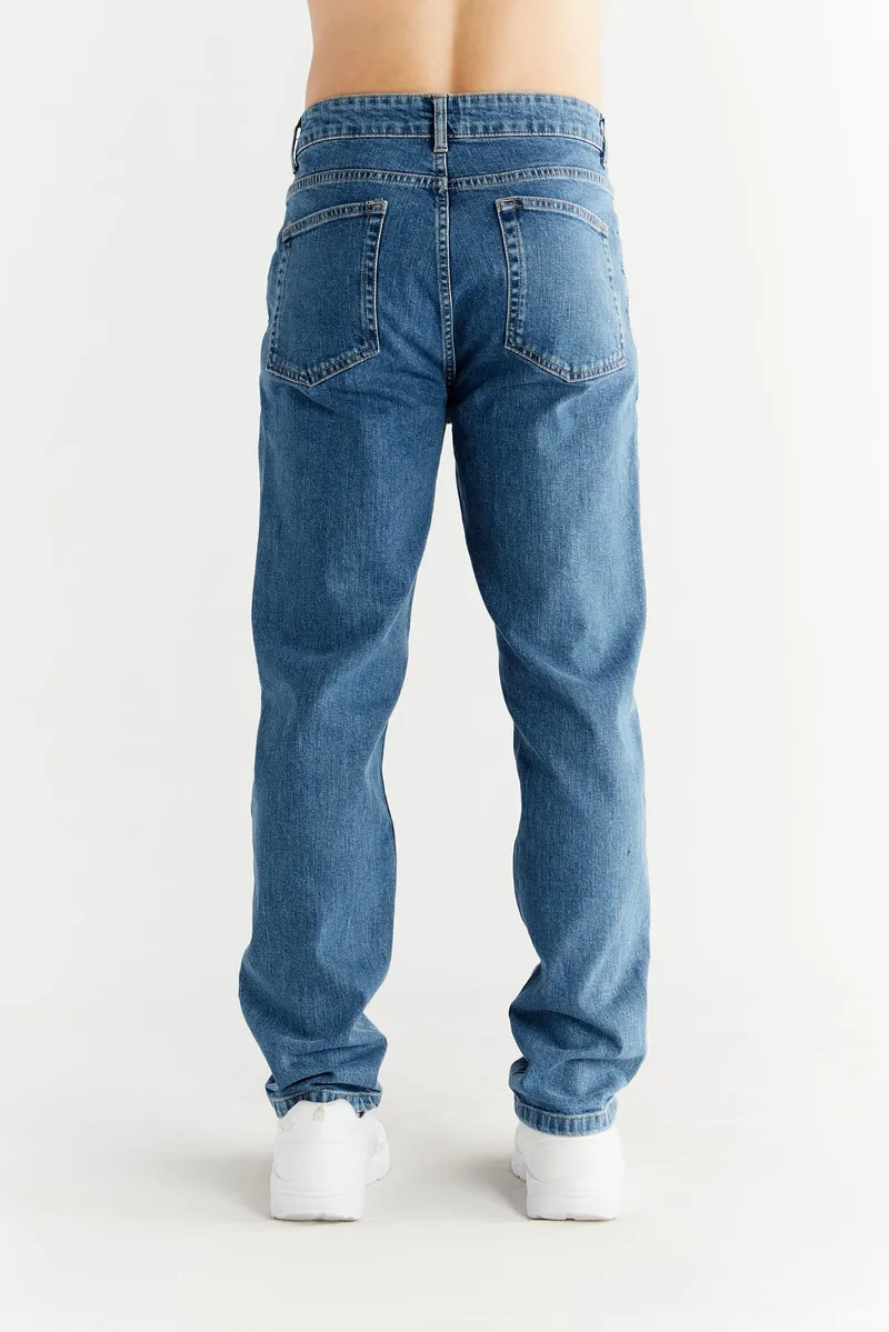 Evermind Evermind Herren vegan Jeans Straight Fit Saphirblau, Blau, – Produktbild 1 von 2