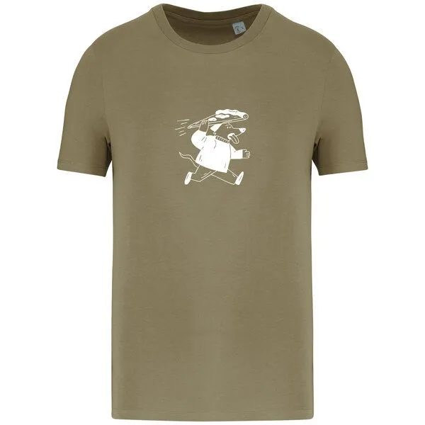 Greenspired Greenspired Basic Bio T-Shirt Pizzadog Nr. 4 ( 155g/m² XXS - 5 XL, Helles olivgrün, – Produktbild 1 von 1