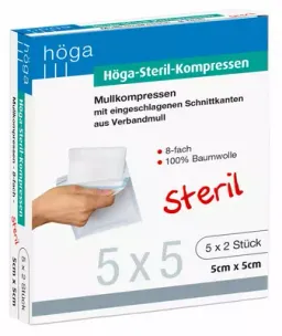 Höga-Pharm HÖGA STERIL Kompressen 5x5 cm 8fach 5X2 St Kompressen – Produktbild 1 von 1