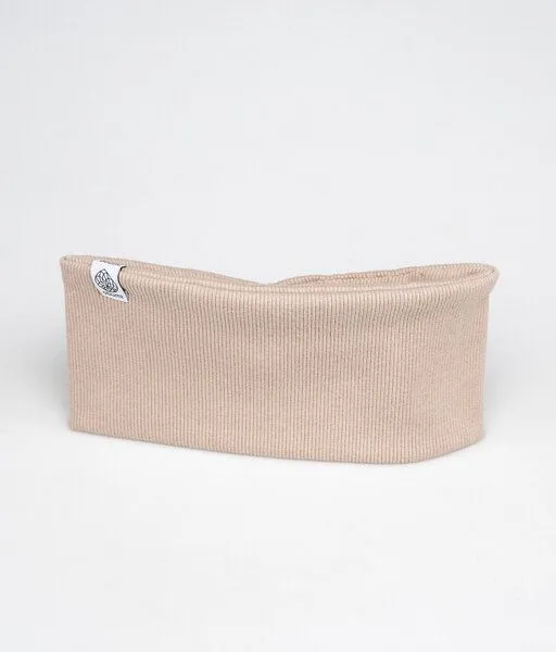 obumi obumi Stirnband Rippe Classic aus Bio Baumwolle, Beige, – Produktbild 4 von 4