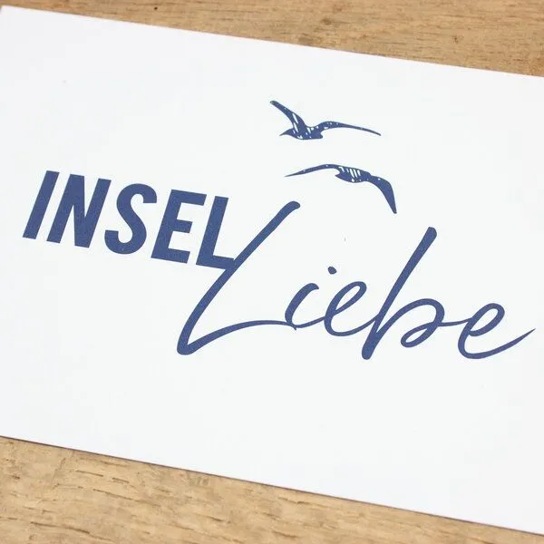 Bow & Hummingbird Bow & Hummingbird Maritime Postkarte "Inselliebe" aus Recyclingpapier – Produktbild 2 von 2