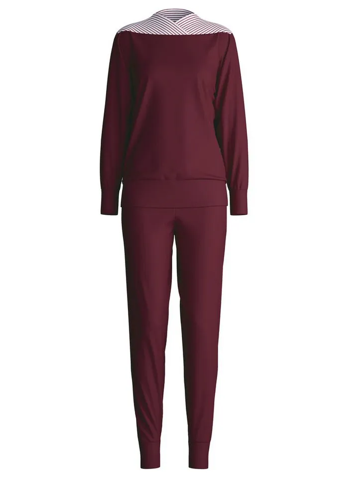 CALIDA CALIDA Pyjama Season Special Damen (2 tlg) weich, wärmend und bequem mit Bündchen, Rot, – Produktbild 2 von 5