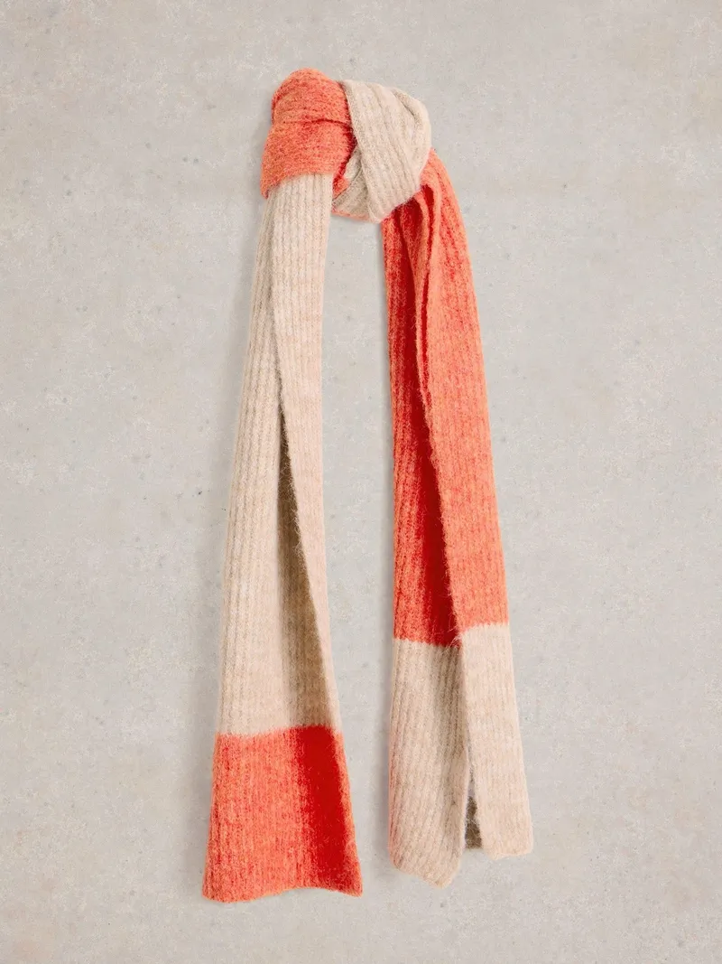 White Stuff Strickschal Colour-Block - Einheitsgröße, Natur multi, – Produktbild 1 von 3