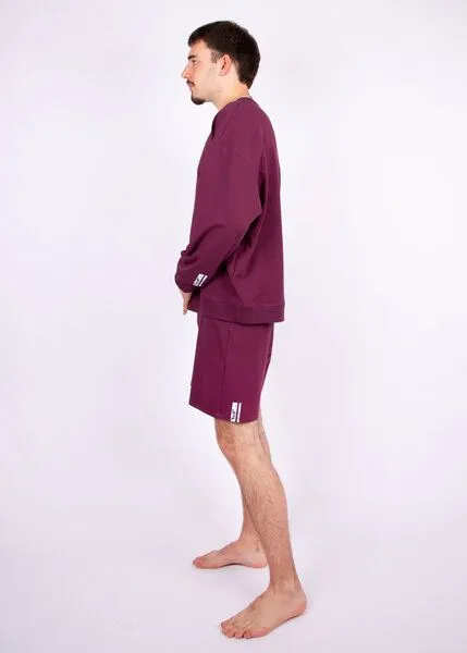 ÆVRIL ÆVRIL Unisex Sweatshirt // Aubergine Red // Bio-Baumwolle – Produktbild 4 von 4