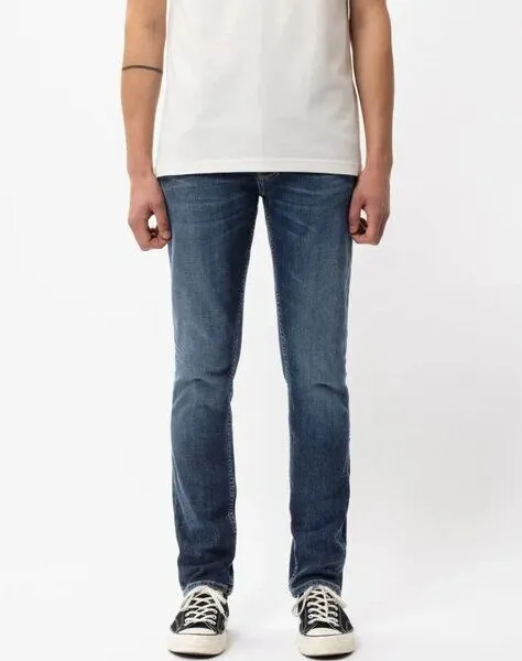 Nudie Jeans Nudie Jeans Slim Fit Jeans - Grim Tim, Indigo myth (blau), – Produktbild 2 von 4