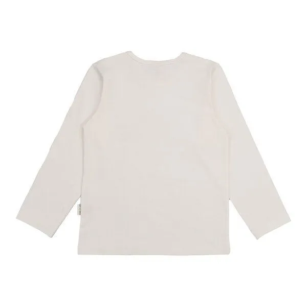 Walkiddy Walkiddy Kinder Langarmshirt GOTS-zertifiziert aus Bio-Baumwolle creme mit Hunde-Motiv, Weiß, – Produktbild 3 von 3