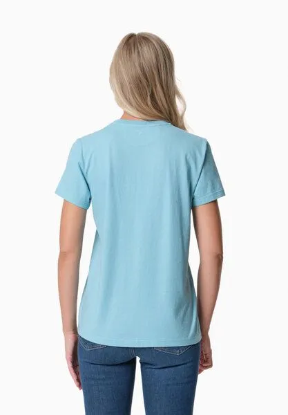 ORGANICATION ORGANICATION TENNUR | Basic T-Shirt aus Bio-Baumwolle, Retro blue, – Produktbild 4 von 4