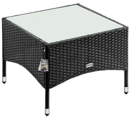 Casaria® Polyrattan Beistelltisch Schwarz 58x58x42cm – Produktbild 1 von 1