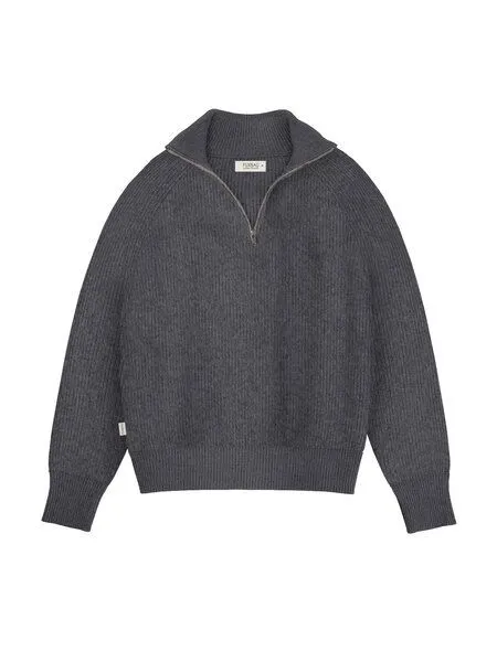 FUXBAU FUXBAU Frauen Merino Troyer, Anthrazit, – Produktbild 3 von 4