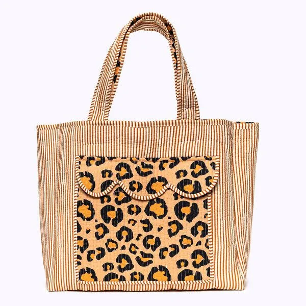 KIKOONI KIKOONI handgefertigter XL Shopper, Leo love, – Produktbild 3 von 4