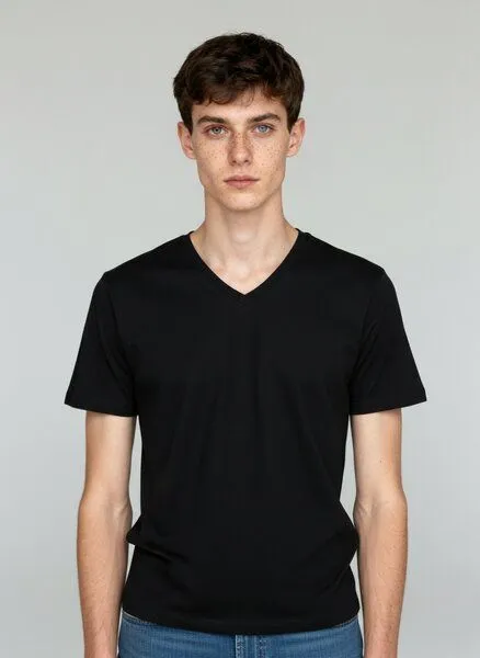 UNIPOLAR UNIPOLAR Basic-T-Shirt Preston, Black, – Produktbild 2 von 5