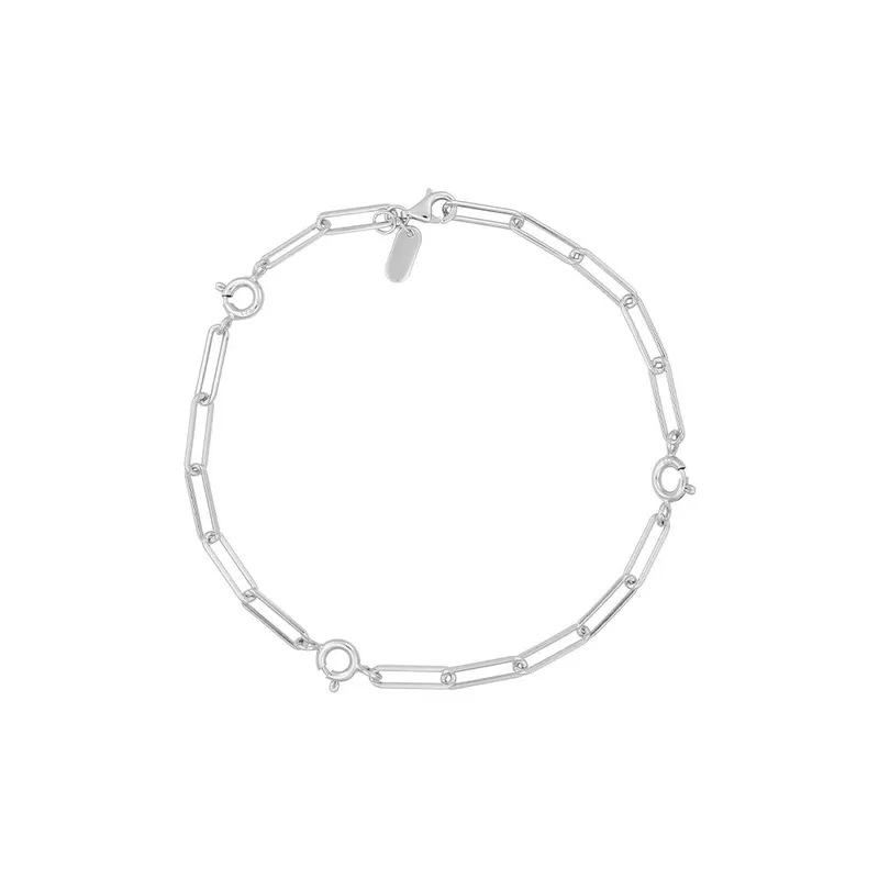 Design Letters Ruth large chunky charm lock Armband, Silber – Produktbild 1 von 1