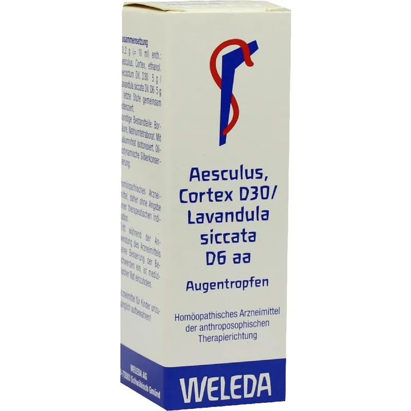 Weleda WELEDA AESCULUS CORTEX D 30/Lavandula D 6 aa Augentropfen 10 ml Augentropfen – Produktbild 1 von 1