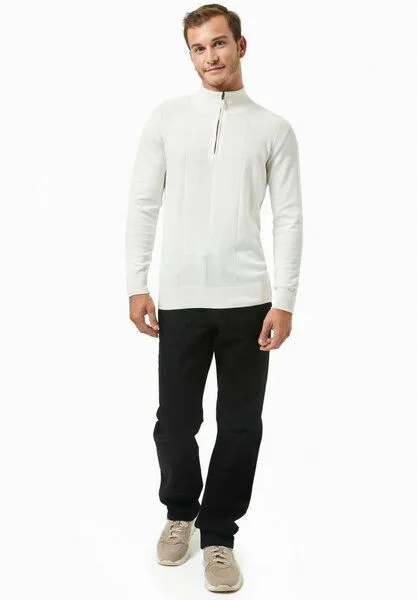 ORGANICATION ORGANICATION Troyer-Pullover aus Bio-Baumwolle, Off white, – Produktbild 2 von 4