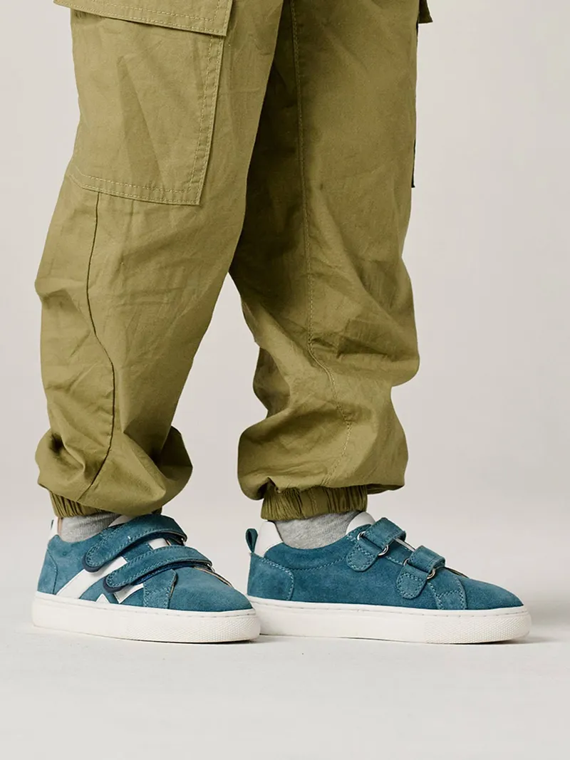 Vertbaudet Vertbaudet Jungen Klett-Sneakers, Jeansblau, – Produktbild 1 von 4