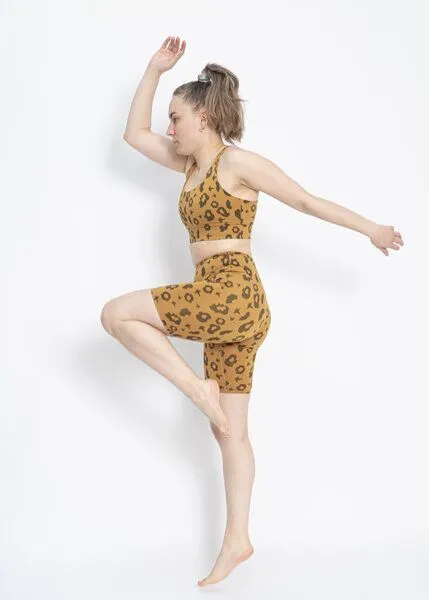 boochen boochen Sport BH Ubud mit Leopard Print, Yellow leopard, – Produktbild 1 von 4