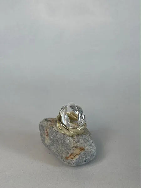 noemvri fashion label noemvri fashion label braid Ring, Silber, – Produktbild 2 von 3