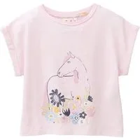 People Wear Organic People Wear Organic Kurzarm Shirt, rosa, "Pferd", Bio-Baumwolle – Produktbild 1 von 1