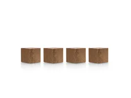 magnetoplan magnetoplan Design-Magnete "Wood Series Cube" 20 x 20 x 20 mm, 4 Stk. Walnuss – Produktbild 1 von 1